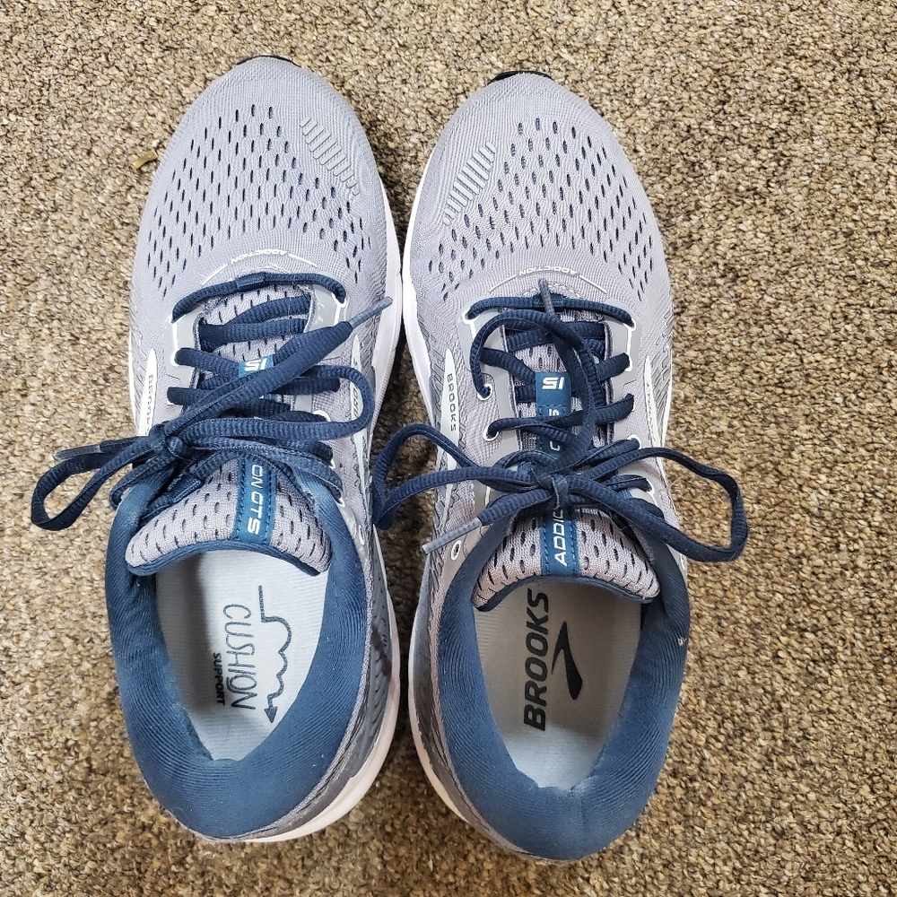 Brooks Adrenaline GTS Womens 12 UK 10 Gray Blue Running Walking Shoes B - Picture 10 of 11